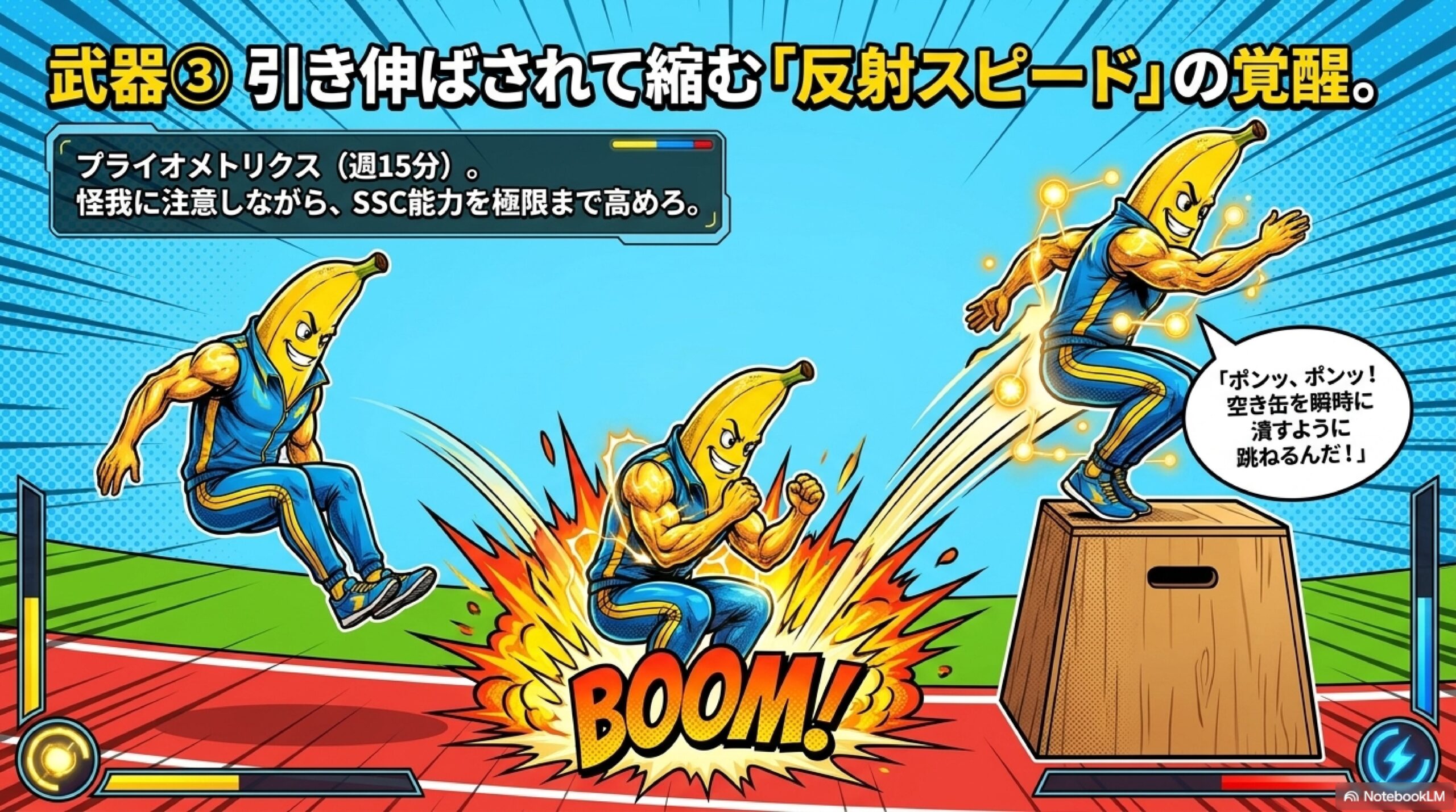 プライオメトリクス週15分 SSC伸張反射サイクル能力 反射スピード ボックスジャンプ マスターズランナー