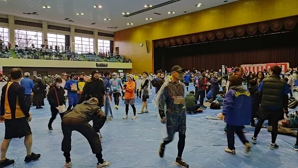 第49回鎌ケ谷新春マラソン大会の会場内部