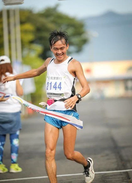 筑波連山天空トレイル・フィニッシュ直後のバナナぴろし