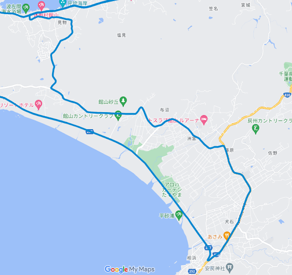 館山若潮マラソン2025—中盤のアップダウン区間のデータ画面