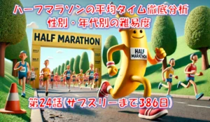 ハーフマラソン平均タイム｜年齢別・男女別データと2時間切りの難易度・目標の決め方 – 第24章(サブスリーまで386日)