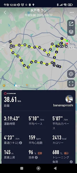 水戸黄門漫遊マラソン2024—38kmリタイア後のバナナぴろし