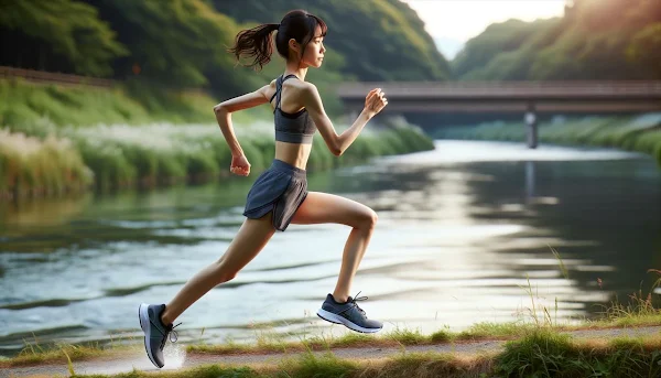 10km50分切りを目指すランナーの練習風景と目標達成のイメージ