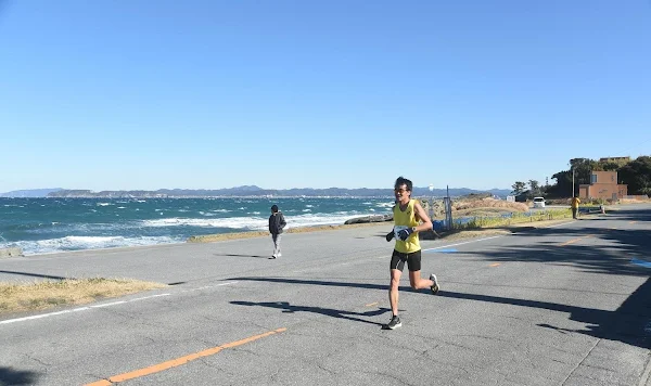 館山若潮マラソン2025—館山の海岸線コース沿いの風景