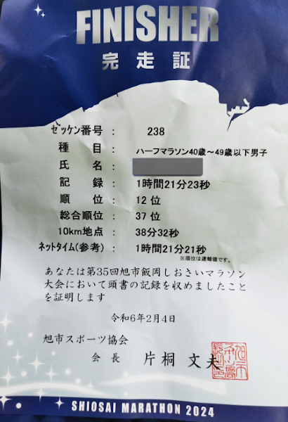 第35回旭市飯岡しおさいマラソンラップ