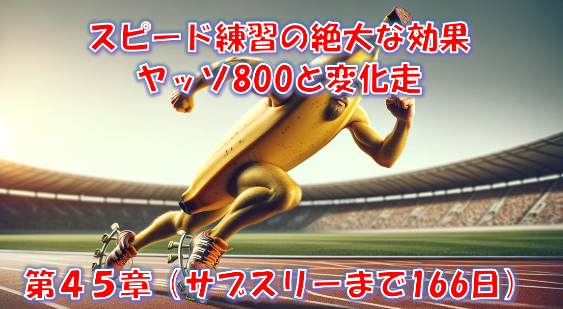 サブスリー達成に本当に効いたスピード練習｜ヤッソ800と変化走の検証記録 - 第45章（サブスリーまで166日）