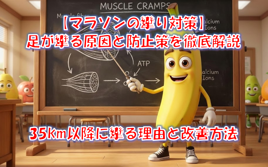 【マラソンの攣り対策】足が攣る原因と防止策を徹底解説｜35km以降に攣る理由と改善方法