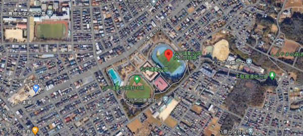 松戸運動公園のトラック地図