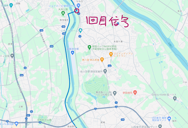 江戸川ランニングコース 25km地点付近の視界が開けた広い河川敷ルート