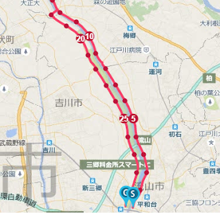 菜の花ロードの30km走ルート図 - 第39章