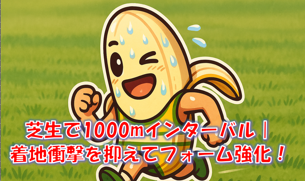 芝生で1000mインターバル｜着地衝撃を抑えてフォーム強化！