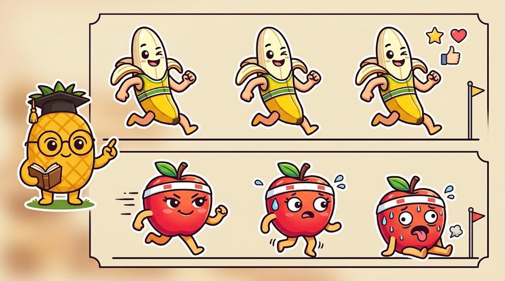 同じペースで走り切る例と、前半飛ばして後半つぶれる例の比較