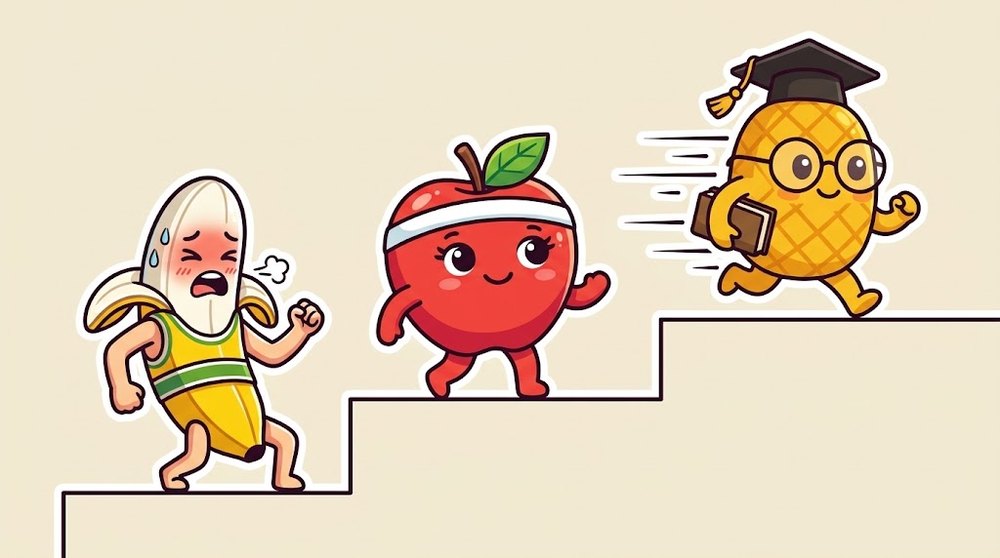 60分・50分・40分と段階的に速くなっていく様子