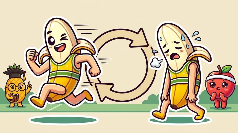 速く走ることと歩いて休むことを繰り返すショートインターバル