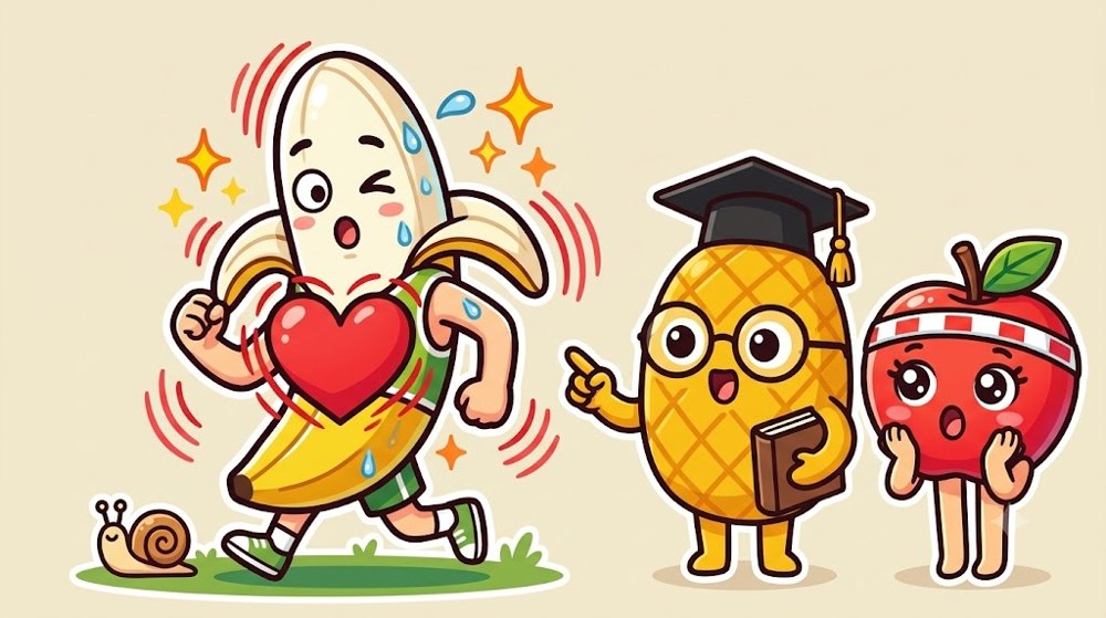 カタツムリと並ぶほどゆっくり走るのに、胸のハートだけが大きく跳ねている