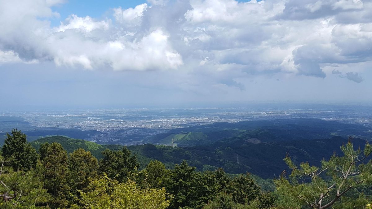 御岳山の近くから見た関東平野