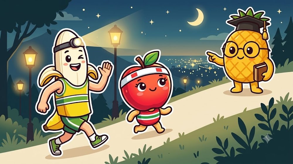 夜の坂道を上る