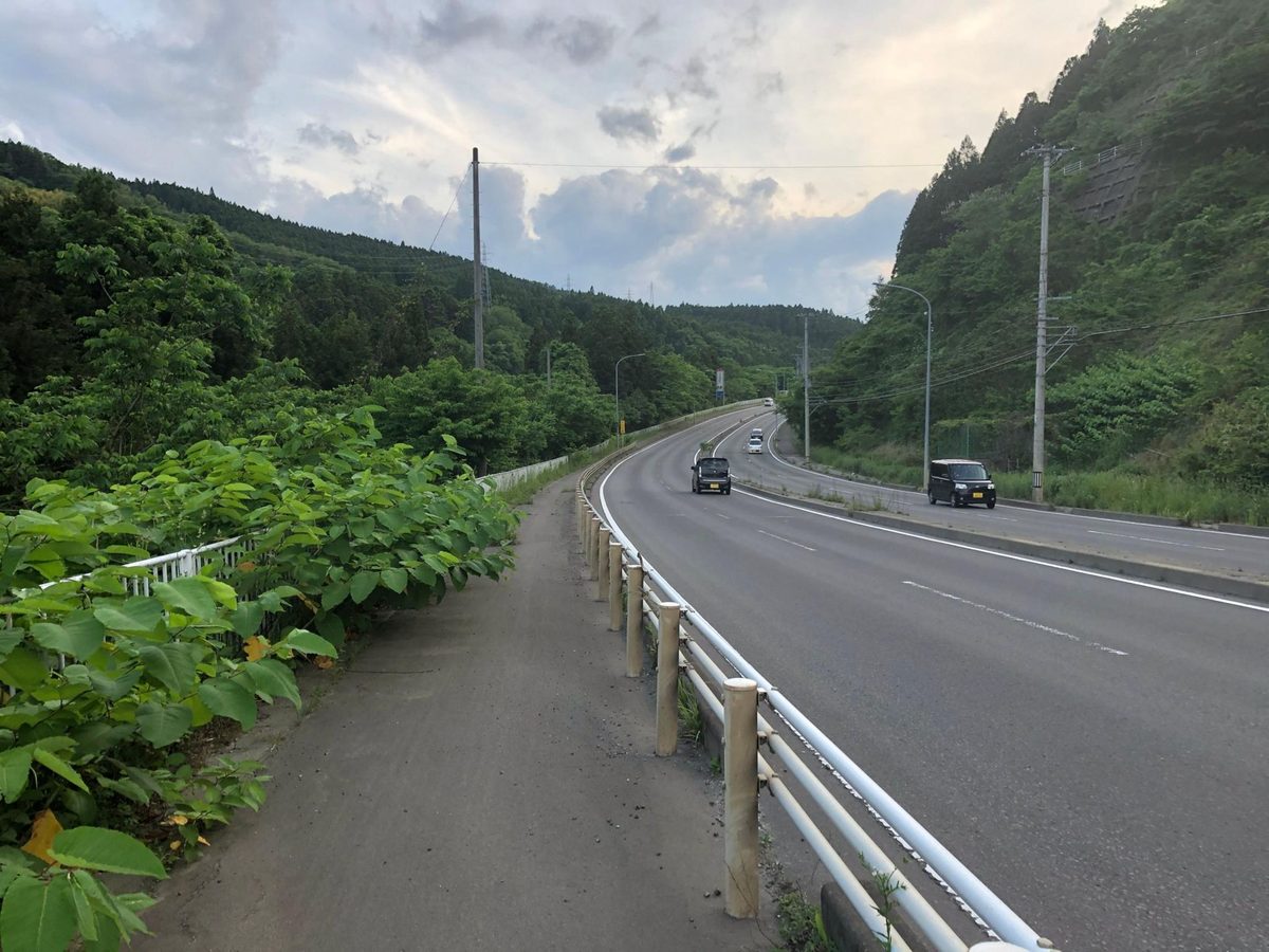 茂庭あたりの道路と歩道