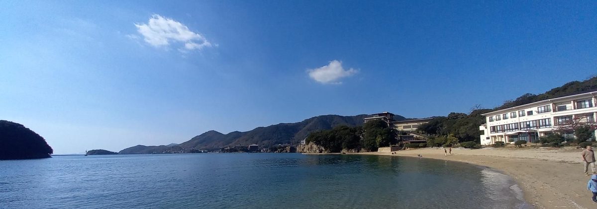 仙酔島の浜辺