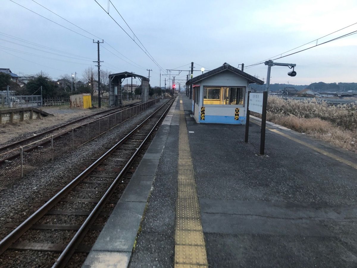 JR成田線の水郷駅のホーム